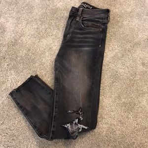 AE Gray distressed jeans